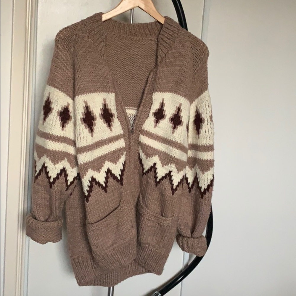 Vintage cowichan type sweater